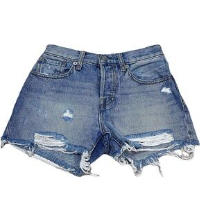 We The free Free‎ People Size 24 Denim Shorts Loose Cannon Button Fly